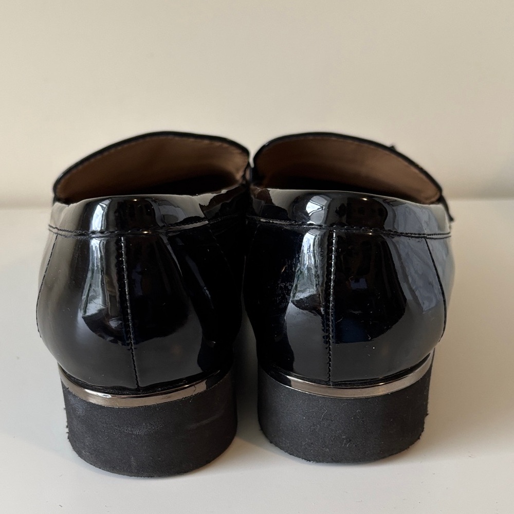 Franco Sarto L-Carolyn Women's Black Patent Tassel Loafers 06897 Size 9 EUC - Picture 8 of 14